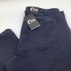 Zyia Active Mens Navy Office Chino Pants Size Large 34‎ x 32 NWT